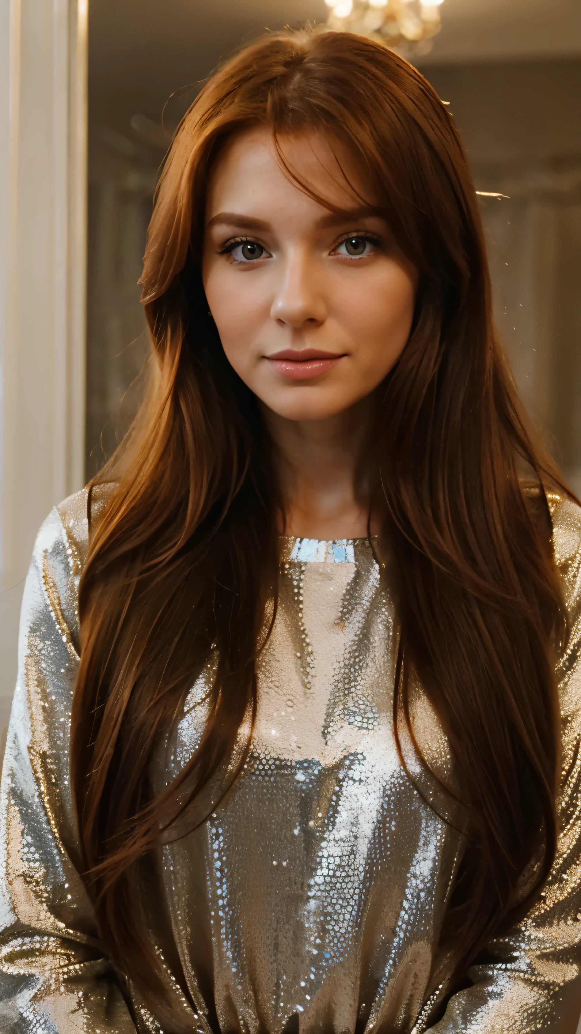 una hermosa, Bonito, brillante, Bondadoso, good-hearted, Dulce, educado, Sensible, Amigable, encantador, elegante, Mujer rusa pelirroja de pelo largo