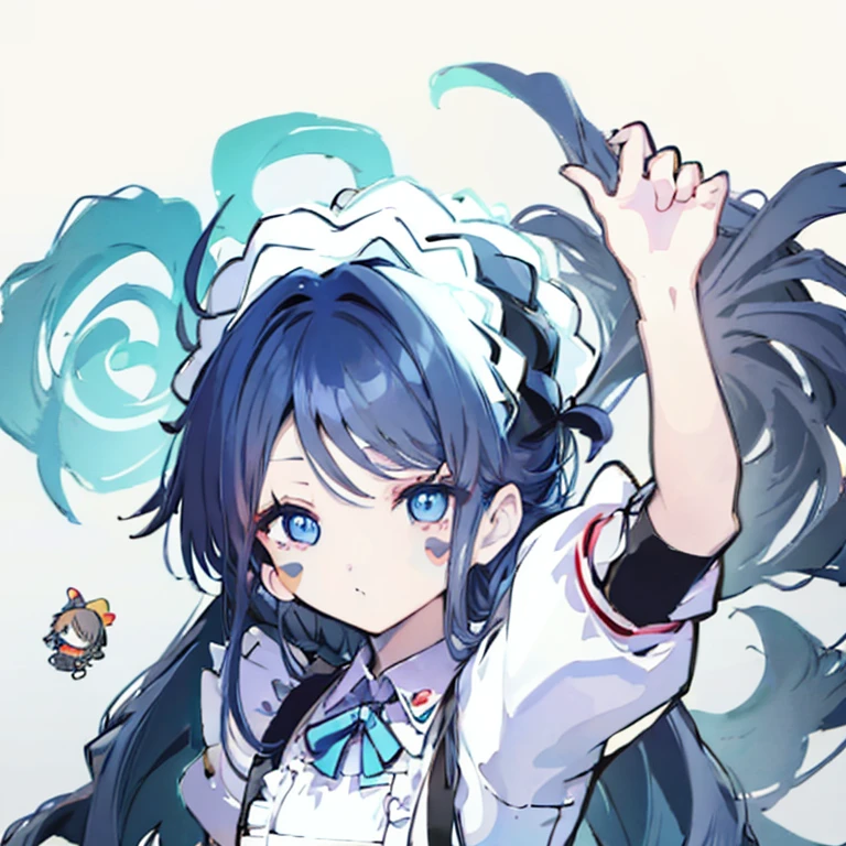 (Stickers: 1.5), White background, Lanka Lee, Chibi's character, whole body, Cute Chibi's character, Best masterpiece, Best quality, 12 thousand., Macross F