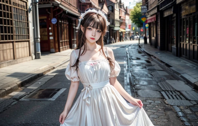 ((Tabletop:1.4, highest quality)), (Realistic photos:1.4),
((1 girl)), (Otherworldly beauty), (dream-like),
(超High resolution:1.2), Very delicate and beautiful, wonderful, Very detailed CG Unity 8k wallpaper, Very detailed, High resolution,
Soft Light, Beautiful detailed girl, Very detailedな目と顔, Beautiful and detailed nose, Beautiful and detailed,
(Dressed as an ancient Greek maiden:1.3),
Cinema Lighting, Perfect Anatomy, Slender body, (Parted bangs),
(In a Scottish castle garden:1.3), (Cloudy dark background:1.3), (Thick Fog:1.3), (A ray of light shines into the flowerbed in the garden:1.3), (Outdoor), (Light and dark contrast),
Cowboy Shot, Looking at the audience, Old-fashioned smile, (Wonderful beauty)、Pregnant women、Pregnant women in their final month、Salmon pink hair、
