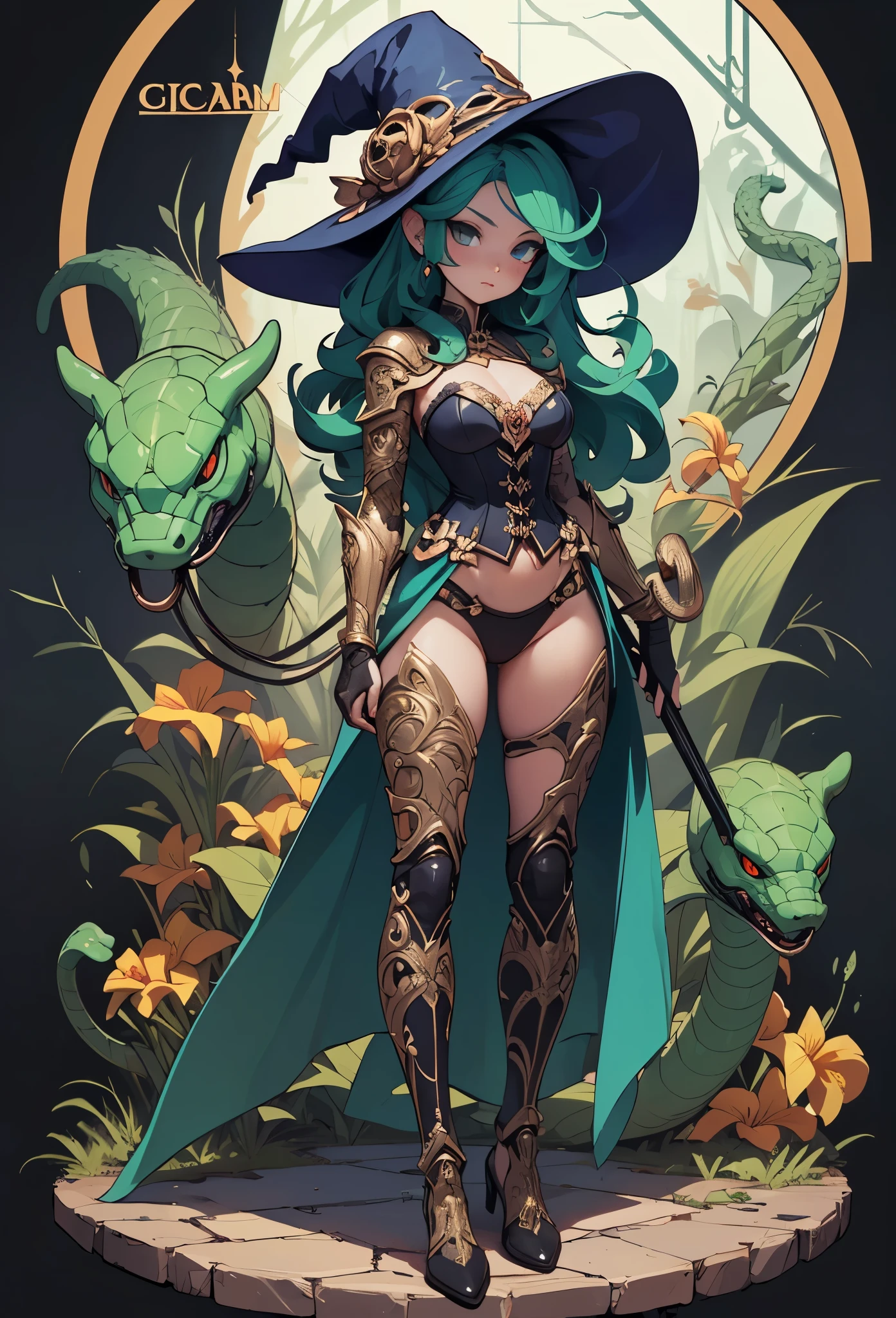 ((Highly accurate drawing in every detail)Extremely precise depiction)[High resolution],(detailed illustrations,Very detailed and precise drawing,Delicate drawn lines with tempo,Realistic texture expression),[color traced main line],(fantasy world battlefield [burning castle]),(ROBOT GIRL[snake woman[medusa]](Emerald Witch [witch hat [[Iron Mask]METALFACE[clear lenticular iris]]])[WEAPON MACHINE],(scaleで覆われたケープ [green crystal corset [snake chain [scale]]]),[Transparent material covering the body surface[clear green]],(Viper pattern),[Using a magic wand as a weapon],[[Mobile Weapon Gigant Size][science fiction mechanical]],(intricate and beautiful decoration [Dense detail]),[transparency],[eyes light[Pinpoint lighting for the eyes]],(Precisely drawn face)[完璧な目のdetailed(Beautifully detailed iris)[Eyes like deep jewels]],[long and beautiful eyelashes],[precisely drawn hair [美しく艷やかな髪のdetailed]],(完璧な手のdetailed [Beautiful fingers with no damage [beautiful nails]]),(perfect anatomy(perfectly balanced proportions))[[full body portrait]],[ideal color coordination(Accurate simulation of light and material interactions)],([Precision Detail](detailed,High definition)),[Visual art that tells a story].