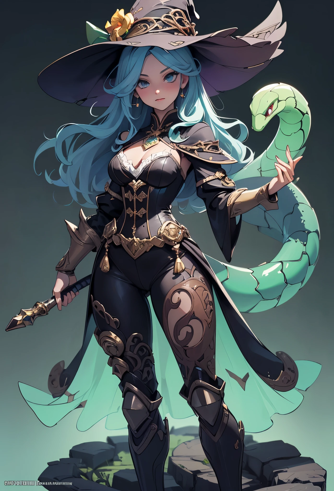 ((Highly accurate drawing in every detail)Extremely precise depiction)[High resolution],(detailed illustrations,Very detailed and precise drawing,Delicate drawn lines with tempo,Realistic texture expression),[color traced main line],(fantasy world battlefield [burning castle]),(ROBOT GIRL[snake woman[medusa]](Emerald Witch [witch hat [[Iron Mask]METALFACE[clear lenticular iris]]])[WEAPON MACHINE],(scaleで覆われたケープ [green crystal corset [snake chain [scale]]]),[Transparent material covering the body surface[clear green]],(Viper pattern),[Using a magic wand as a weapon],[[Mobile Weapon Gigant Size][science fiction mechanical]],(intricate and beautiful decoration [Dense detail]),[transparency],[eyes light[Pinpoint lighting for the eyes]],(Precisely drawn face)[完璧な目のdetailed(Beautifully detailed iris)[Eyes like deep jewels]],[long and beautiful eyelashes],[precisely drawn hair [美しく艷やかな髪のdetailed]],(完璧な手のdetailed [Beautiful fingers with no damage [beautiful nails]]),(perfect anatomy(perfectly balanced proportions))[[full body portrait]],[ideal color coordination(Accurate simulation of light and material interactions)],([Precision Detail](detailed,High definition)),[Visual art that tells a story].
