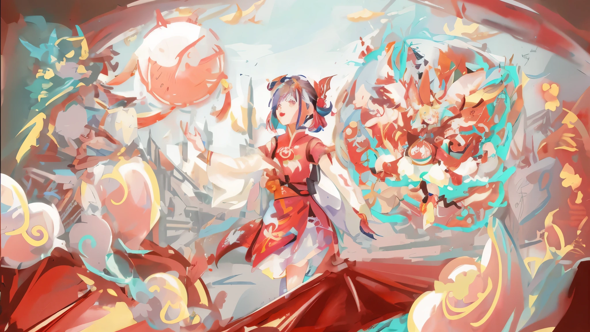Anime style,Condition, splash ink art anime loli, anime style 4k, Anime style数字艺术, Anime style艺术品, Digital art on pixiv, Onmyoji Detailed Art, A beautiful artistic illustration, Anime Fantasy Illustration, anime fantasy artwork, by Shitao, pixiv contest winners