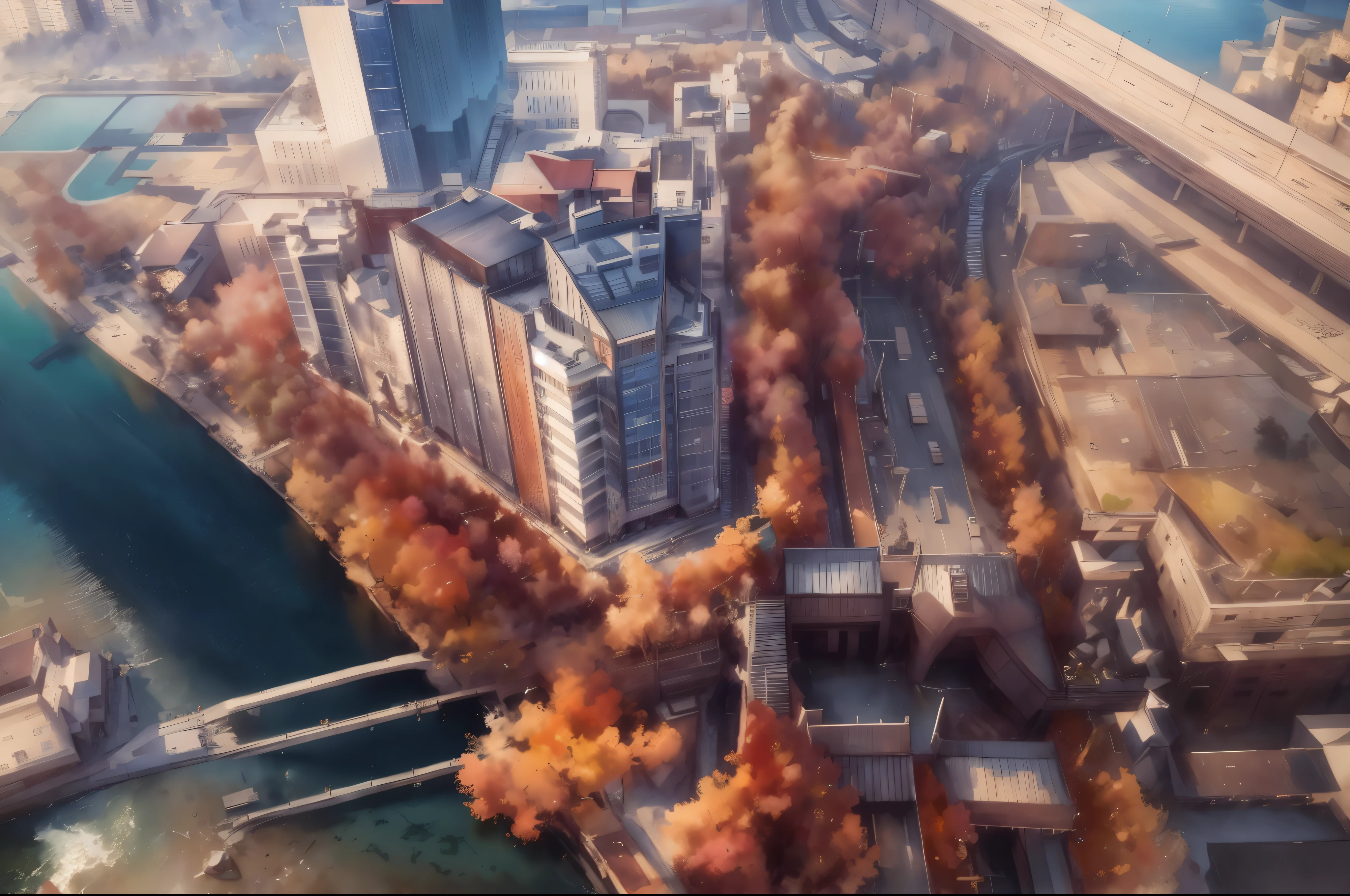 masterpiece, best quality, high quality, Very detailed CG unity 8k wallpaper, landscape, outdoor, sky空, cloud, sky, no humans, landscape, water, blue sky空, nature, river,Award-winning photography, Bokeh, depth of field, human development report, bloom, Color difference ,lifelike,Very detailed, Popular topics on Artstation, CGSociety&#39;s Hot Topics, complex, high detail, dramatic, midway art