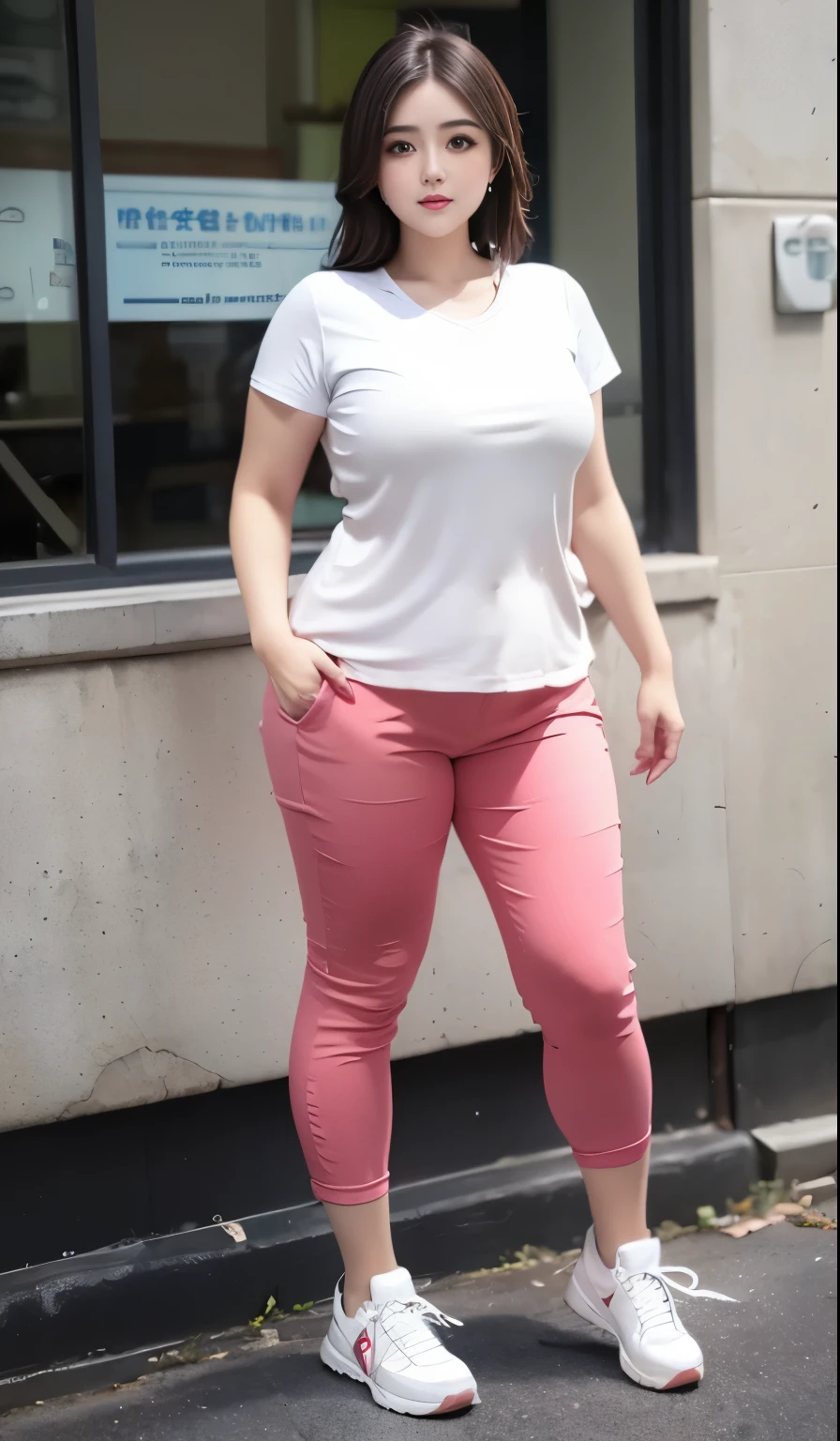 a woman in a blue top and blue pants posing for a picture, thicc, she has a jiggly fat round belly, thick body, beautiful thick female, her belly is fat and round, skinny waist and thick hips, blue tight tshirt, widest hips, thick, wide hips, thicc build, thick thigs, insanely inflated hips