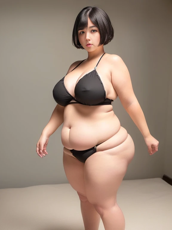 (masterpiece), (best quality), ((MILF)), (large breasts:1.3), (face:1.6), (full body:1.3), (total body:1.3), (realistic),(photoreal), (ultra hi res), (8k), (photo realistic), (a photography of a beautiful girl), (HIGH DETAIL), (INTRICATE), (HQ), (beautiful), (cute), (SEXY FACE), (detailed face), (PERFECT FACE), (hair off forehead bangs:1.3),(short eyebrows),(short hair:1.3),(beautiful detailed black hair:1.3), (little cute ),(flabby body:1.3), (chubby:1.3), (lovehandle:1.3), (potbelly:1.3), (plump:1.3), (bbw:1.3),(short stature:1.3), (loli0 year old:1.3),(toddler body:1.3), (Baby face:1.1), (short bob cut:1.3),(beautiful Eye:1.3)