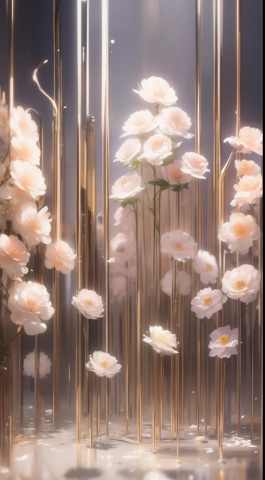 Multiple spaces,space is upside down,Flowers of Space,an flowers, a world,Space-time tunnel,colorful, best quality, Beautiful elements, high resolution, 4K, 8k,White background, industrial design, Studio lights up, c4d, Overclocked renderer, Clean shadows, 4K