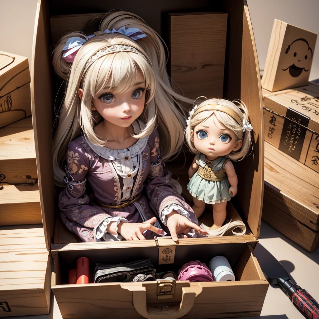 toy, doll, big doll eyes, character print, (best quality:1.15), (masterpiece:1.15), (detailed:1.15), (realistic:1.2), (intricate:1.4), simple background, in an elaborate gift box, decorative, no humans, inboxDollPlaySetQuiron style, abs, (homura \(dr.stone\):1.2), gift box, playset, in a box, full body, toy playset pack, in a gift box, premium playset toy box,
INFO
