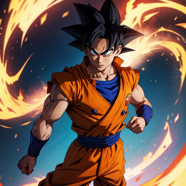 Goku with romanian suit and country colors