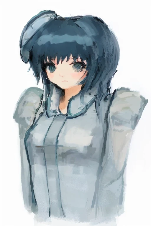 anime girl with green hair and a gray jacket, Drawn at Anime Painter Studio, Created at Anime Artist Studio, anime manga robot!! anime girl, anime girl, unknown art style, anime moe art style, paint tool sai!! green, an anime girl, anime stylized, mayuri shiina from steins gate, anime art style, anime woman, Kantai Collection Style