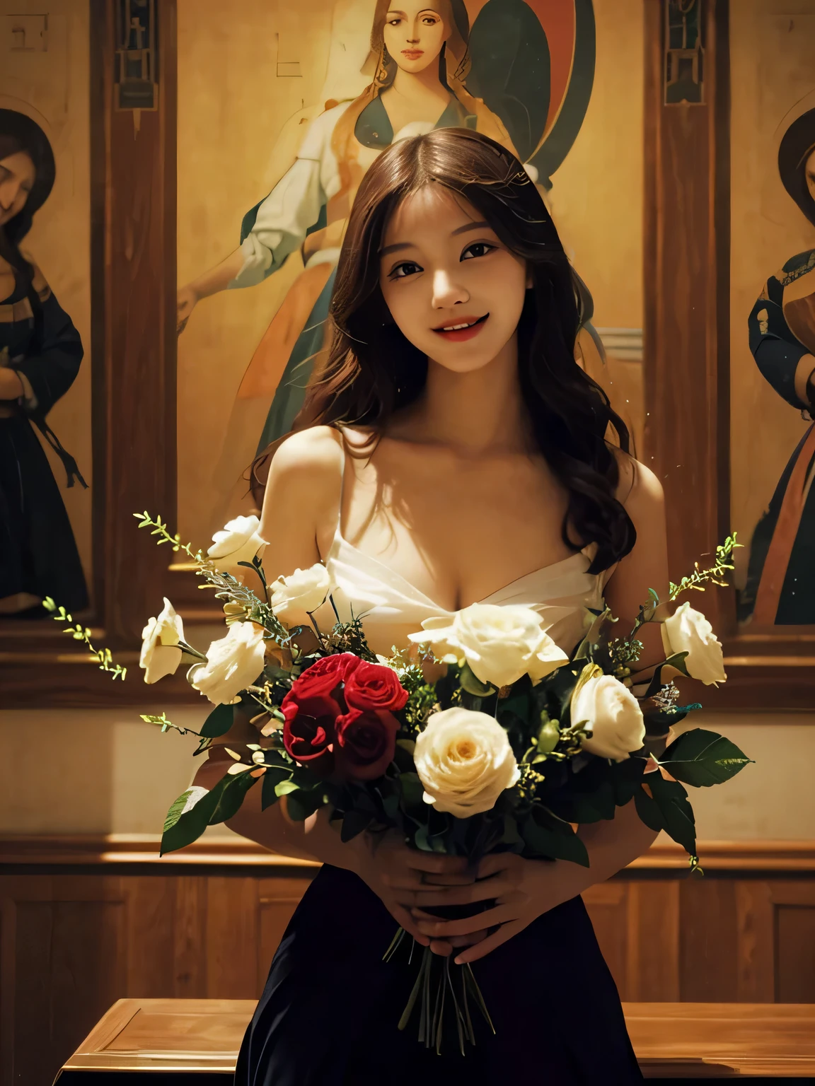 Geometry,astronault,quantum mechanics,Math,Astronomical machinery,astronault.Roses in a vase.fruits,Colossal tits,A smile.Ancient Greek costumes,Paintings by Sandro Botticelli。Costume with stretched shoulders,huge smile,Chiaroscuro of Caravaggio,Cute smile, Expression of ecstasy,A sexy