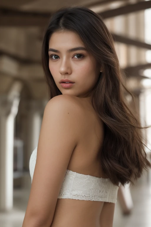 (Imada Mio:1.0), (Jisoo:0.5), Photos of young Japanese women named Haruka, 29 years old, brown hair, brown eyes, attractive lips, stunningly beautiful woman, posing like a professional model, feminine form, cleavage, stunningly gorgeous, flirty and playful, film photography, extreme detail, 4k, ultra hd, hyperrealism, trending on artstation, polished, photorealistic, backlight, hair light, 8k ultra hd., Passionately teen , Perfect body , Full body clothed view, Tall , Skinny legs, Thigh big gap , Babe , Long legs , Beautifull , Diamond face shape , Doll facial features , Giant upturned eyes , Pale skin , Soft redish skin, long neck, Punk , , Thirsty open-mouthed, Bad girl , cute out sticking ears, Perfect round lips , Ultra detailed eyes , Strong mascara , Green eyes , Large fluffy eyebrows, 25mm Diva black eyelashes , (Amazing facial features), Looking forward, True - Life , aesthetic studio room , Reflector light , Masterpiece, Realistic, Textured skin , Highest-quality , High Detailed photo , 8k, Canon EF 50mm f/1.8 STM, High detail RAW color art, animation, realistic, (((ultradetaled elegant, beautiful face))), white skin, (nature makeup), wearing black and white latex, farytale atmosphere, ((long brown straight hair)), (focus on face), (((light city street and background))), (detailed skin, skin texture), (intricately detailed, fine details, hyperdetailed), raytracing, subsurface scattering, diffused soft lighting, shallow depth of field, photographed on a Canon EOS R5, 28mm lens, F/2.8, sharp focus bokeh