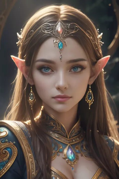 (best quality, 4k, high-resolution, masterpiece:1.2), ultra-detailed, realistic, radiant lighting, epoch elves, portraits, fanta...