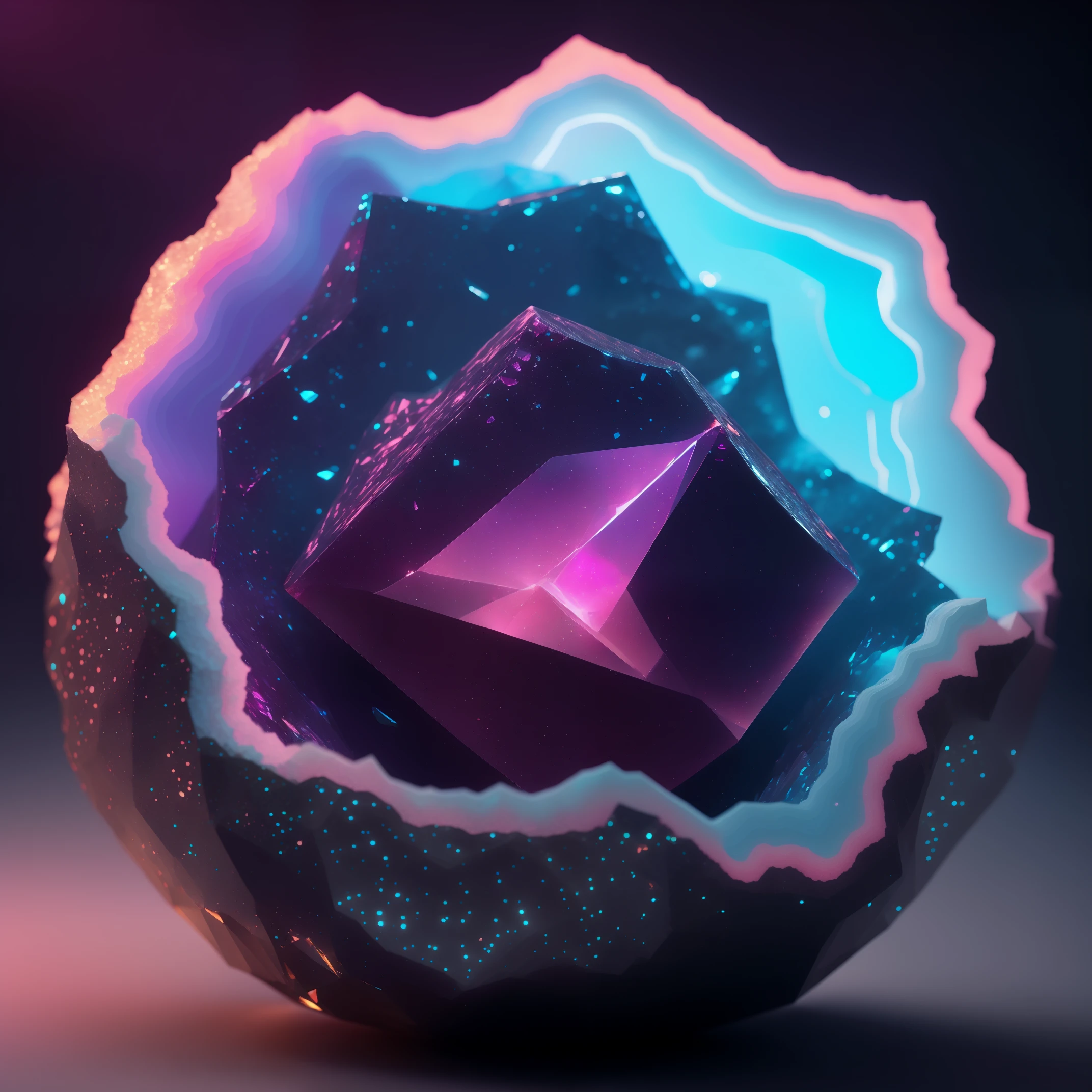 neon glowing sulphuric 3d realistic crystals in a cracked geode 16k, (dark shot:1.17), epic realistic, faded, ((neutral colors)), art, (hdr:1.5), (muted colors:1.2), hyperdetailed, (artstation:1.5), cinematic, warm lights, dramatic light, (intricate details:1.1), complex background, (rutkowski:0.8), (teal and pink:0.7)