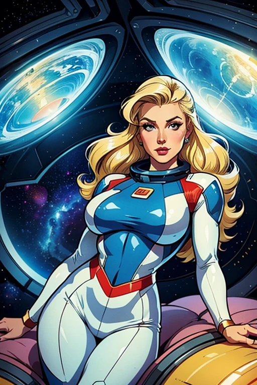 highest quality, masterpiece, (vintage adult animation), still frame from Heavy Metal 1981, of beautiful blonde haired space vixen, (detailed face), nsfw, (rotoscope), eastman color negative, Metrocolor, award-winning, (film grain:0.8)