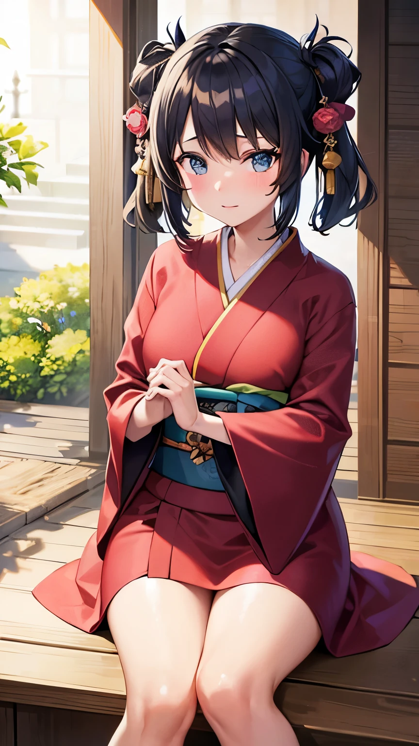 best quality,two girl,,kimono