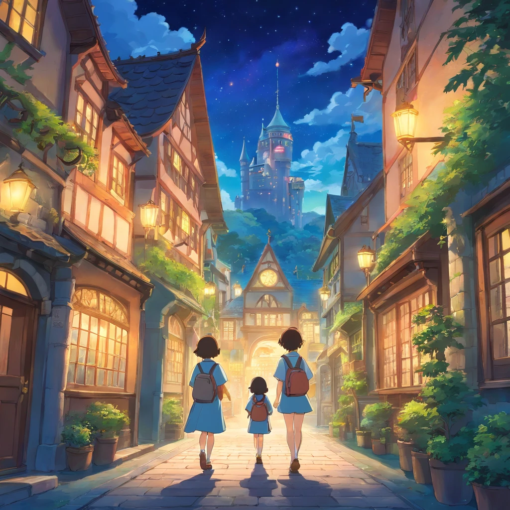 Magic Academy生徒達, Magic Academy , night、Everyone go home from school、