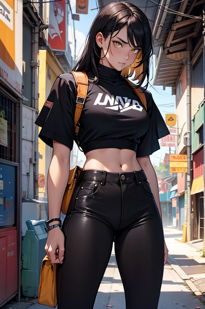 perfect anatomy girl muscular girl toned body girl large breasts girl thick girl angry girl best quality girl black hair girl yellow eyes girl pale girl pale girl,linda mulher morena, musculosa , usando short legging withe, meia calça preta, cabelo curto, belos olhos, olhos lindos, amarelos, camisa branca, jaqueta de couro preta, shorts, short legging white, cidade beco escuro pantyhose black