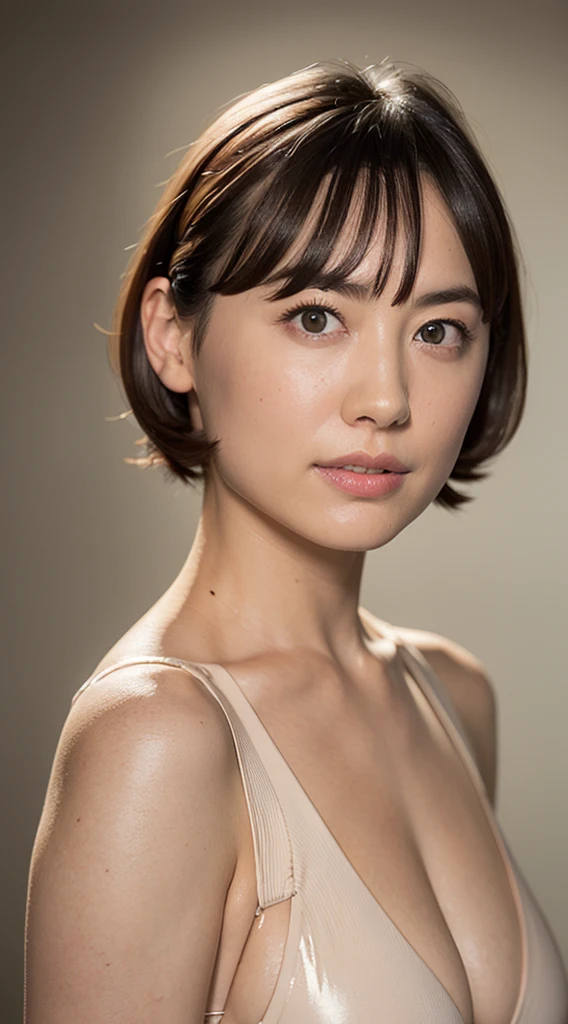 Top quality, realistic, perfect human body structure, very detailed, very delicate and beautiful, RAW photography, professional lighting, luminescence, depth of field, single focal, full body, Skinny Japanese lady, 30 years old lady, brown hair, small head, beautiful eyes, real face, realistic skin, detailed eyes, (fashionable hairstyle: 1.3),