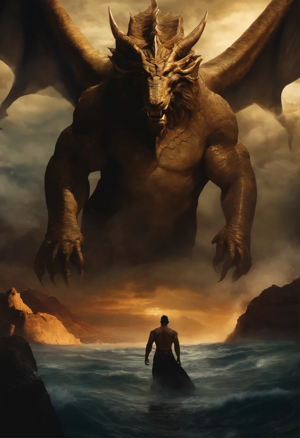 And I stood on the sand of the sea and saw a beast coming out of the sea with seven heads and ten horns, and on his horns were ten diadems, and blasphemous names on his heads. And the whole world marveled, watching the beast, and worshipped the dragon, who gave strength to the beast, and worshipped the beast, saying: Who is like this beast, and who can fight with him?