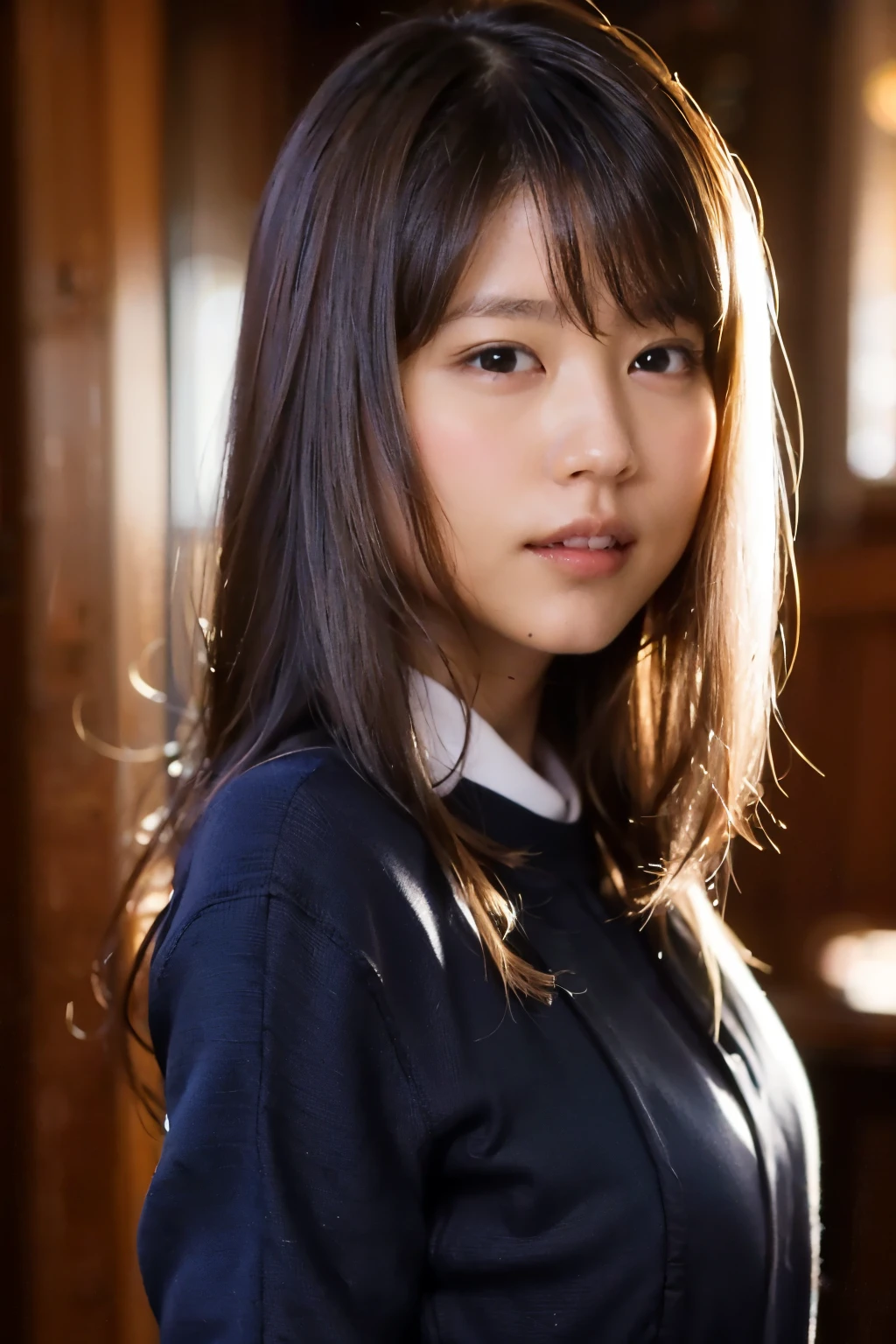 ( young japanese girl, huge breasts, glossy lips, closed mouth, self-righteousness, straight hair, very long, silky, shiny hair, naughty face, ( Girl lying on bed),((8K、RAW photo、highest quality、masterpiece:1.3))、(realistic、Photoreal:1.37)、Super detailed、ultra high resolution、1 girl、see the beholder、beautiful and detailed face、laughter、narrow、(slim waist) :1.3)、(((full nude)))、beautiful 、skin texture、floating hair、professional lighting、((spread your legs))