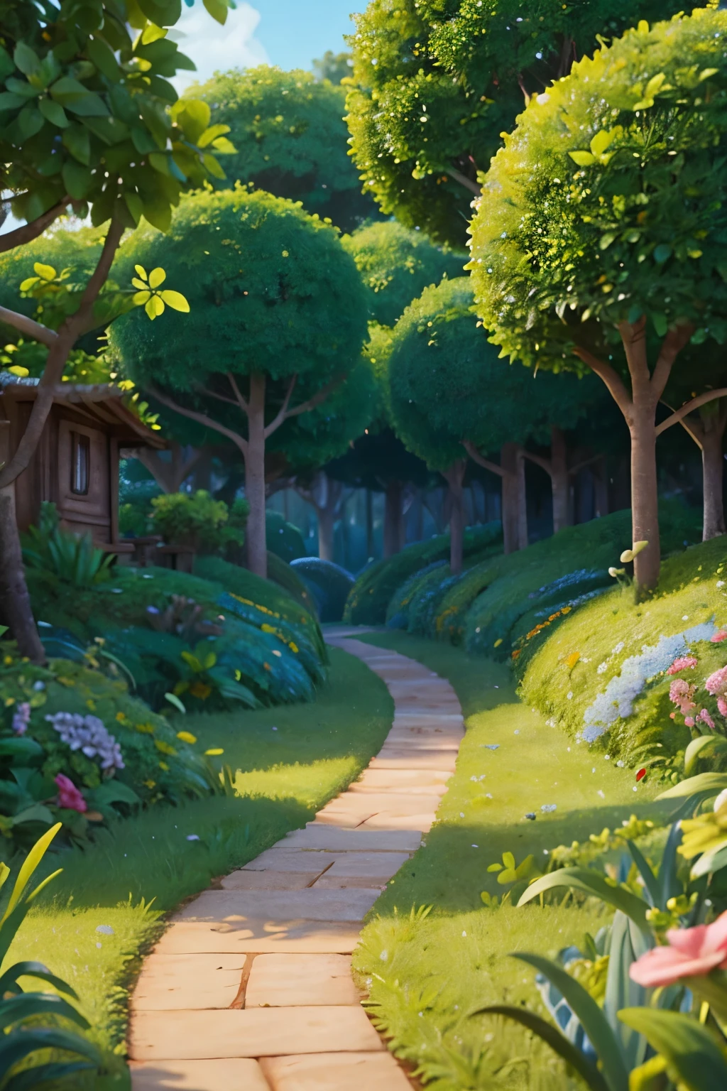 fundo de selva estilo Disney Pixar