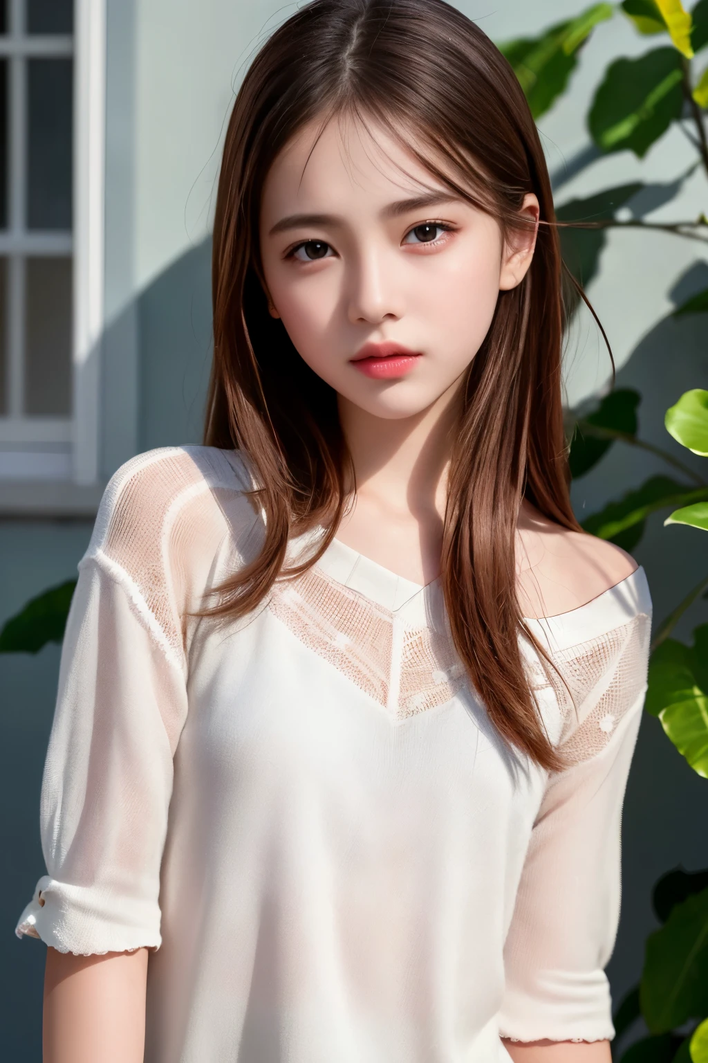 1 girl,  (best quality: 1.1)、(highly detailed skin), (best quality:1.0), (ultra high resolution:1.0) ,(realistic photo:1.0), (Super detailed:1.0), (8K, Raw photo:1.1),