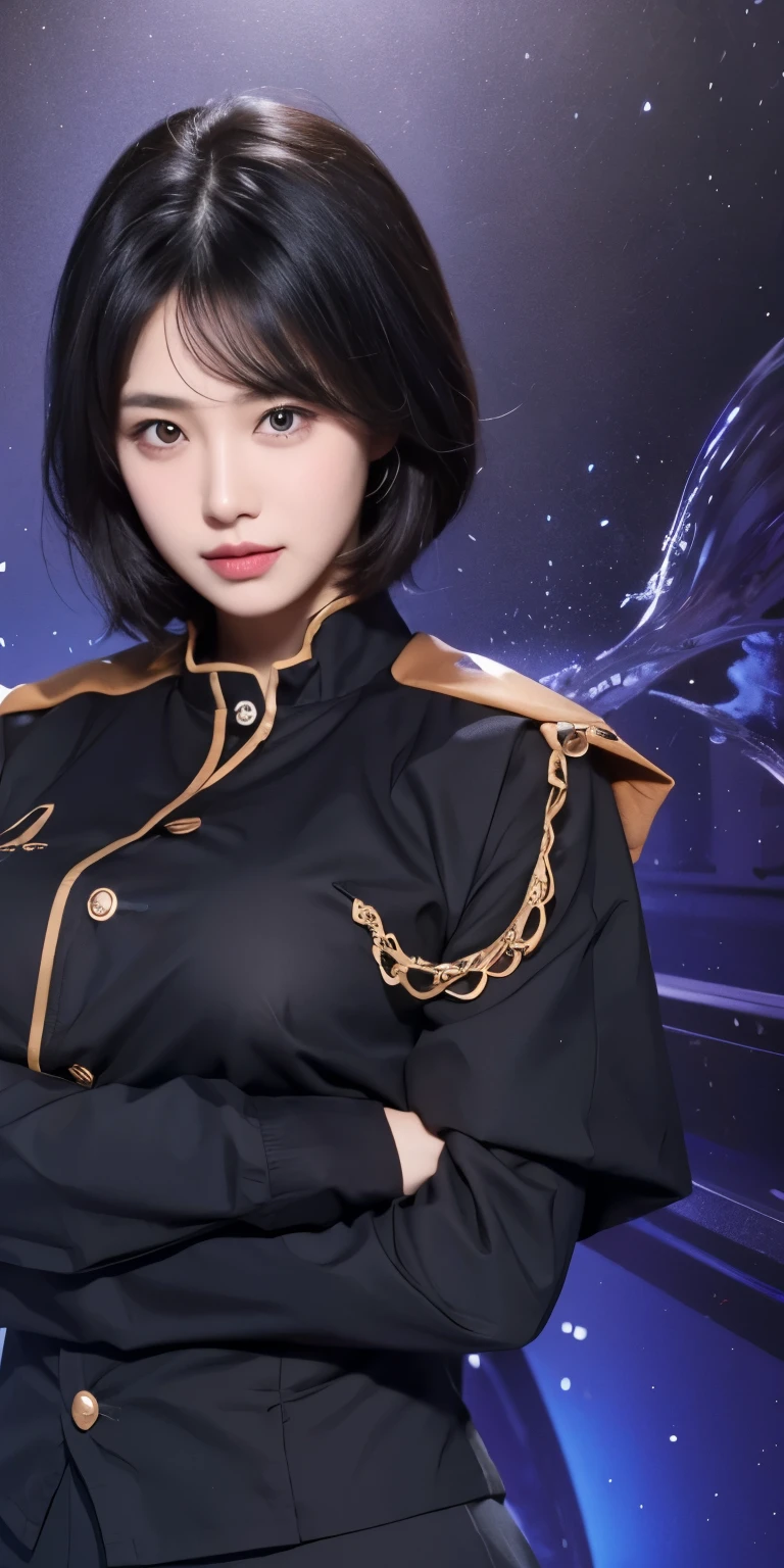 1girl,big breast, black hair, brown eyes,high quality, ultra detailed, masterpiece, realistic, teacher clothes