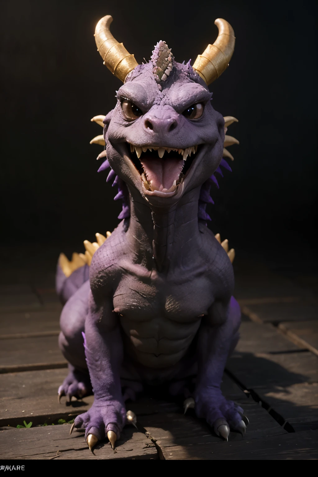 Spyro the dragon as a ferocious villain