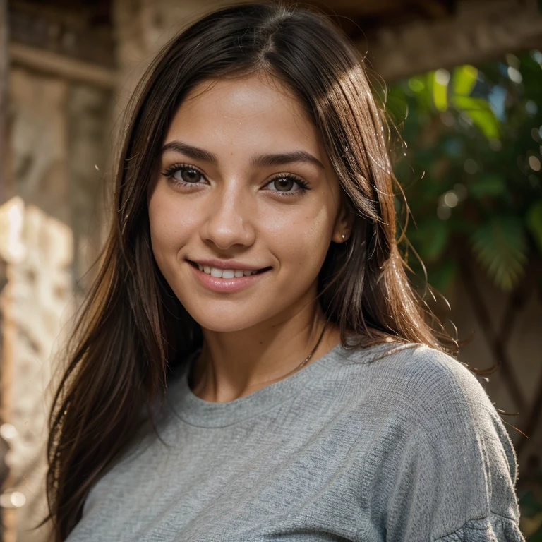 Portrait, smiling, happy,face, long hair, beautiful, sexy girl, (masterpiece), best quality, high resolution, extremely detailed, blurred background, depth of field, cinematic lighting,