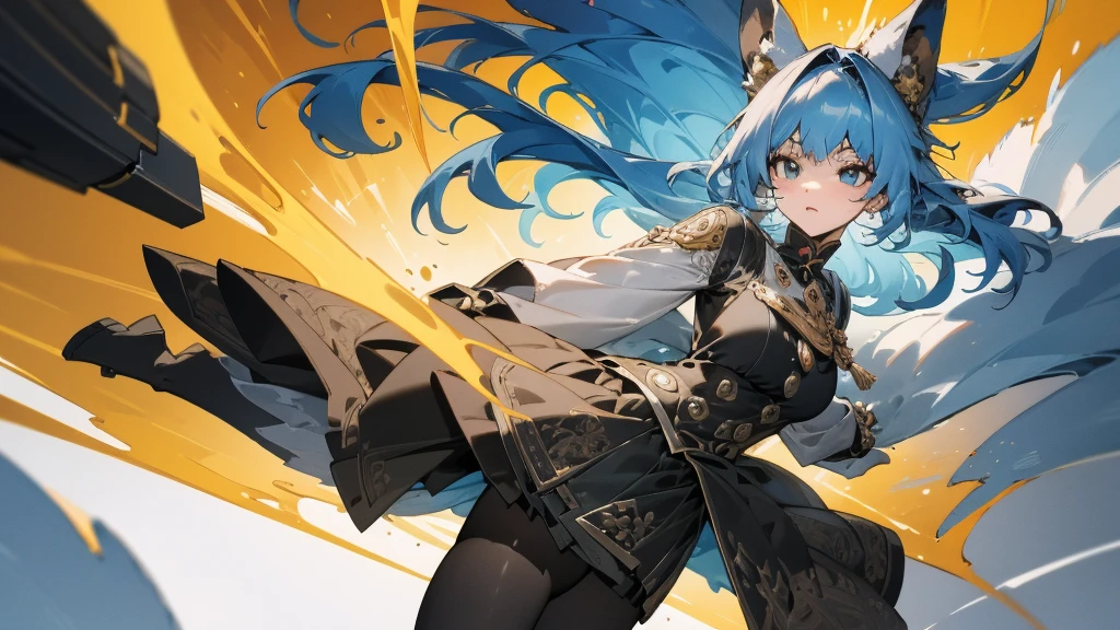A vtuber with animal ears in a dynamic pose, depicted in an ultra-detailed illustration. The artwork should showcase the intricate details of the character, such as their expressive eyes, cute animal ears, and vibrant hair. The vtuber should be shown in a captivating and dynamic pose, conveying a sense of energy and movement. The illustration should be of the highest quality and resolution, allowing for every meticulous detail to be visible. The colors should be vivid and vibrant, enhancing the character's charm. The artwork should have a professional and polished look, resembling a masterpiece in the world of illustrations.