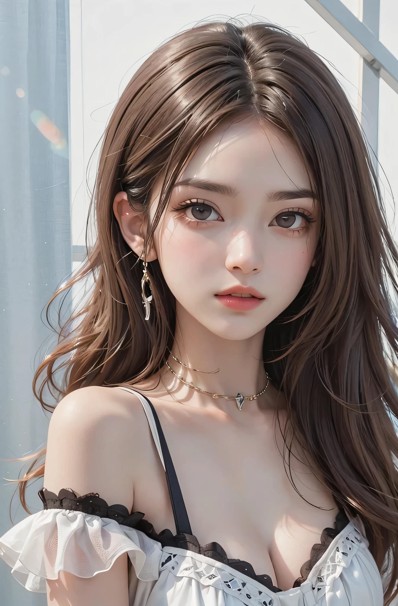 (dark brown eyes:1.2),Analog 150mm Renault Tiful Natural Soft Rim Light