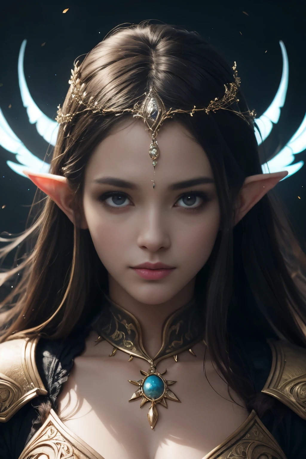 (Best quality, 4k, High-resolution, Masterpiece:1.2), Ultra-detailed, Realistic, Radiant lighting, Epoch Elves, Portraits, Fantastical colors, Fine art, Ethereal beings, Dreamlike, Whimsical creatures, Detailed facial features, Glowing eyes, Elven beauties, Ethereal glow, Mythical creatures, Harmonious composition, Dazzling colors, Stunning visual effects, Otherworldly appearance, Mesmerizing artistry, 