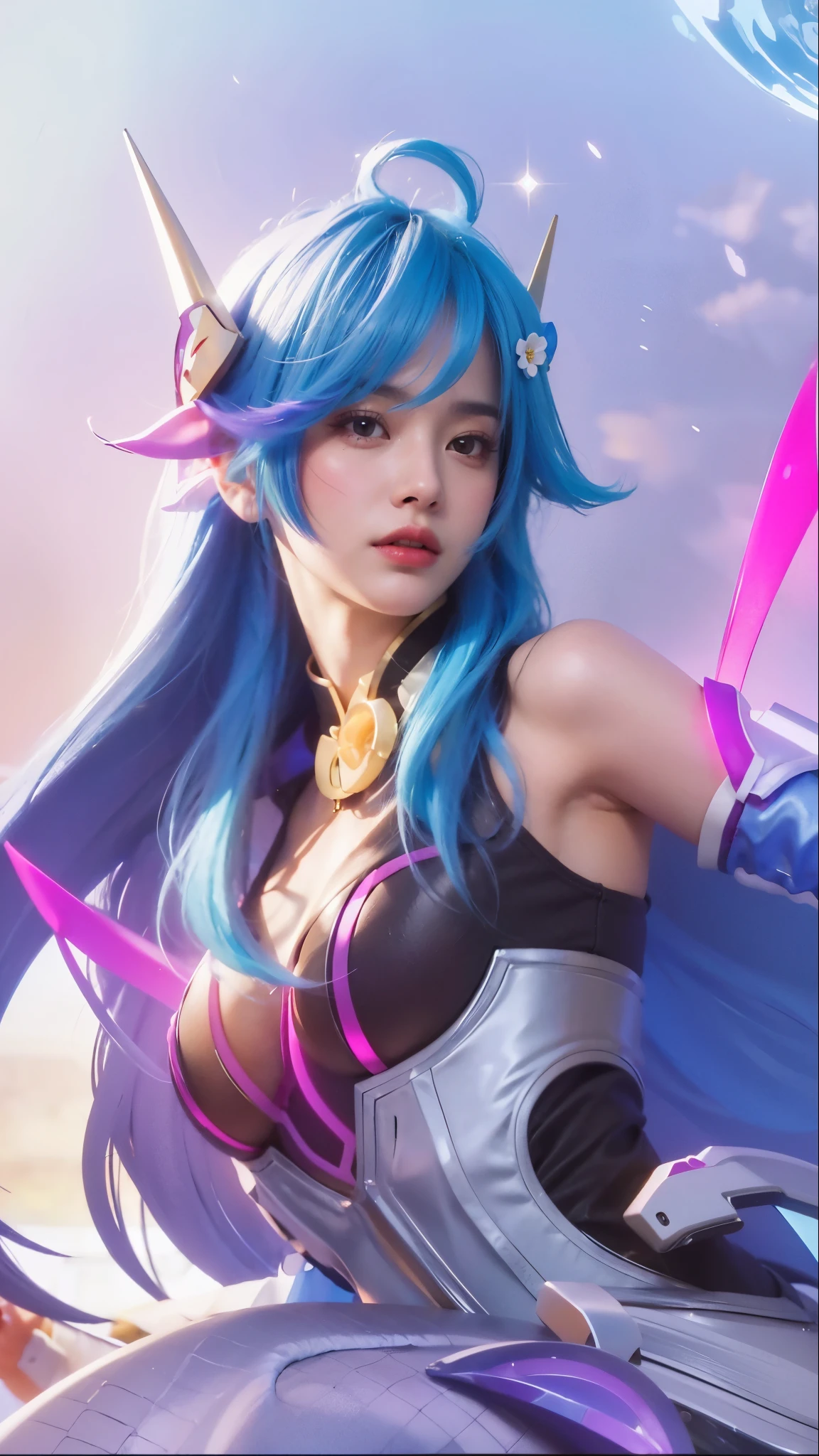 a close up of a woman in a white dress with a long white hair, beautiful celestial mage, full portrait of elementalist, full body xianxia, heise jinyao, onmyoji detailed art, g liulian art style, extremely detailed artgerm, by Yang J, white haired deity, astral ethereal, holy fire spell art, highly detailed, (high detailed skin:1.3), (photorealistic:1.3), ultra-detailed, (high detailed skin:1.2), expressionless, 8k uhd, dslr, soft lighting, high quality, film grain, Fujifilm XT3, best quality, beautiful lighting