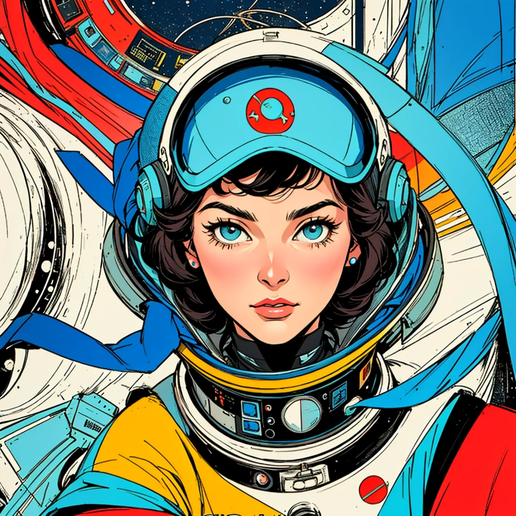 32k,highest quality,Perfect One Woman,60's,70's,80's,old movie posters,universe,retro,vintage,Artistic,bauhaus,abstract,Space Thriller Movie Poster,mid century modern,Futuristic,shape,OK,propaganda,war,
