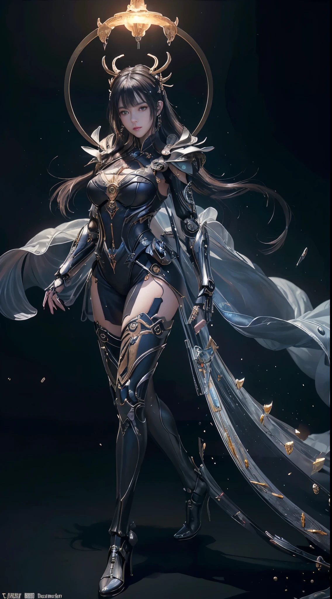 (best quality),(masterpiece),an extremely delicate and beautiful girl,extremely detailed,Amazing,finely detail,official art,ultra-detailed,highres,beautiful detailed girl,light on face,
a girl standing in front of a dragon,long,no humans,dragon,(floating hair),mecha,(mechanical mecha),yushuishu,water,waves,Filled with water energy,Mecha all,Honey Mecha,machinery