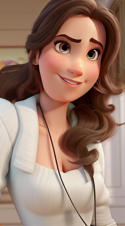 Uma mulher, estilo disney pixar, alta qualidade, melhor qualidade