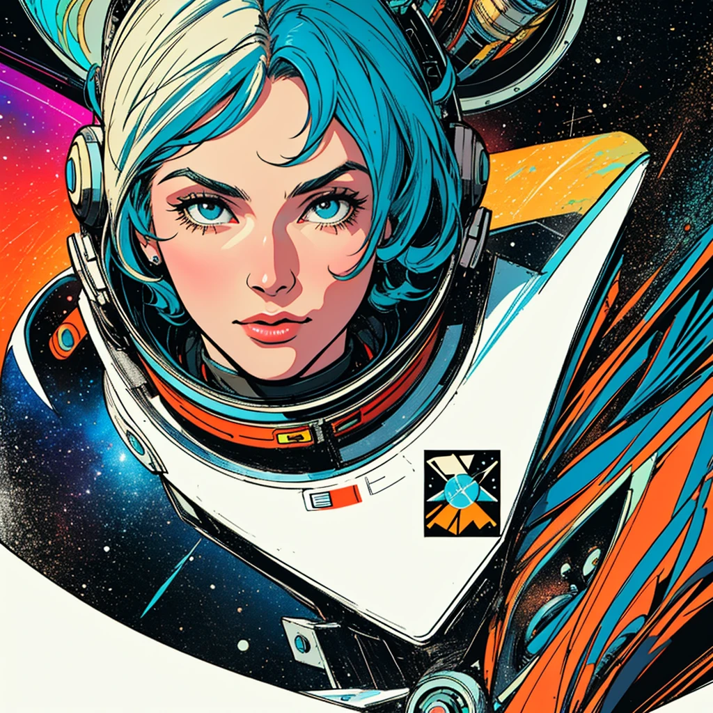 32k,highest quality,Perfect One Woman,60's,70's,80's,old movie posters,universe,retro,vintage,bauhaus,abstract,Space Thriller Movie Poster,Futuristic,shape,OK,propaganda,war,