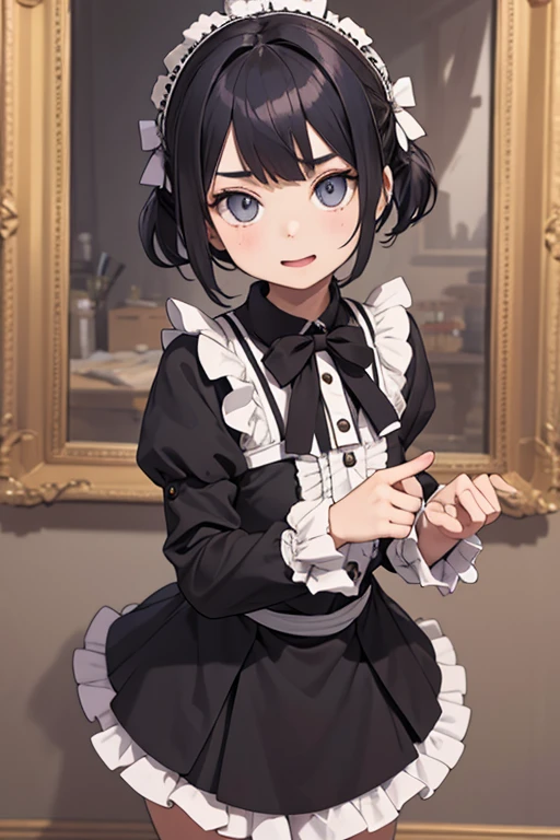 juvenile,victoria servant,Mischievous eyes,Plenty of frills,
