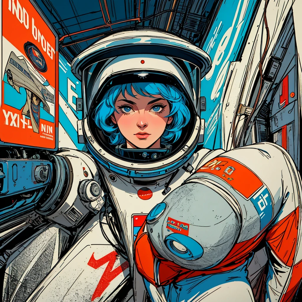 32k,highest quality,Perfect One Woman,60's,70's,80's,old movie posters,universe,retro,vintage,bauhaus,abstract,Space Thriller Movie Poster,Futuristic,shape,OK,propaganda,war,