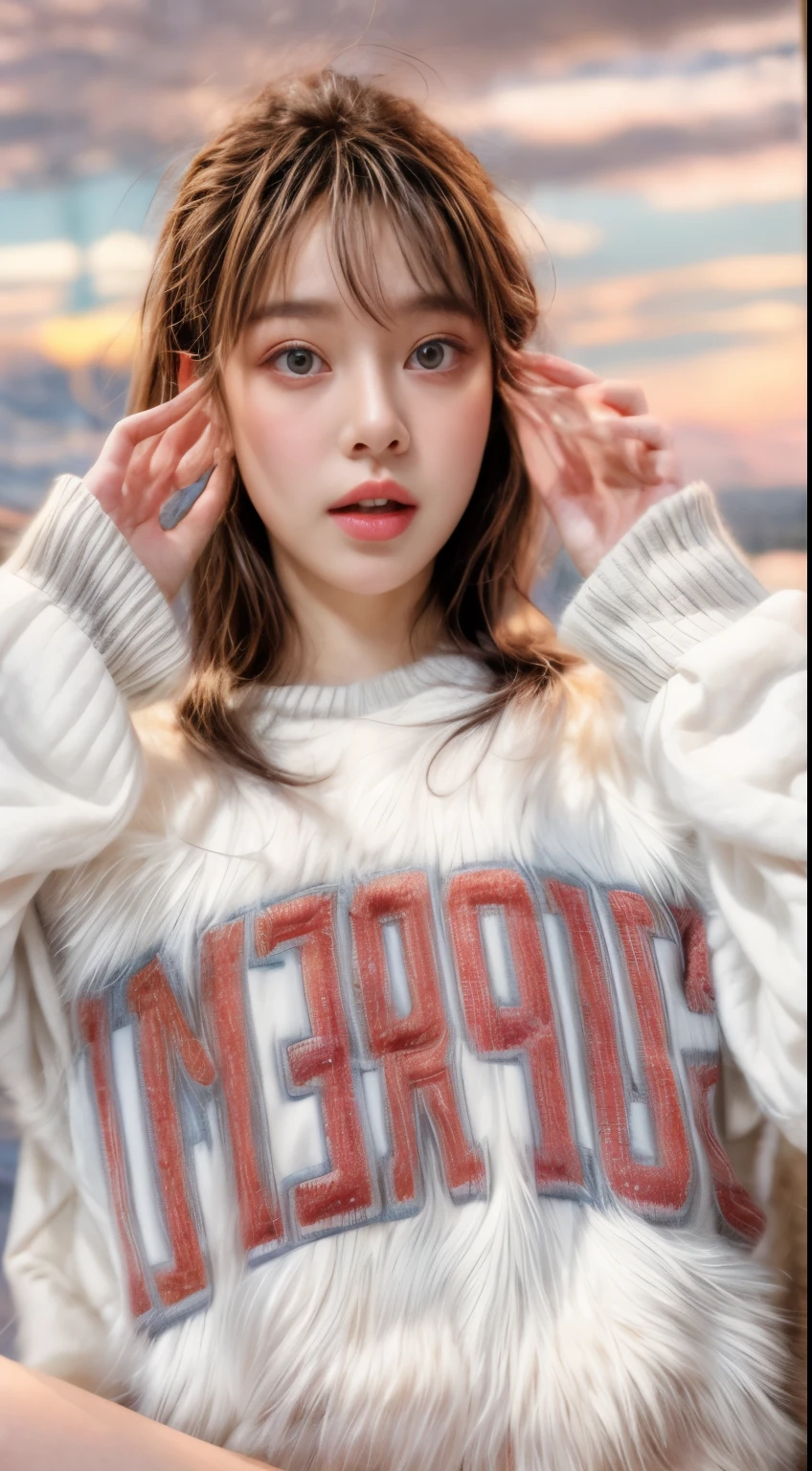 masterpiece、8K、32K、highest quality、(Detailed both eyes)、(cute japanese woman、bangs)、23 years old、elegant、swet、black hair