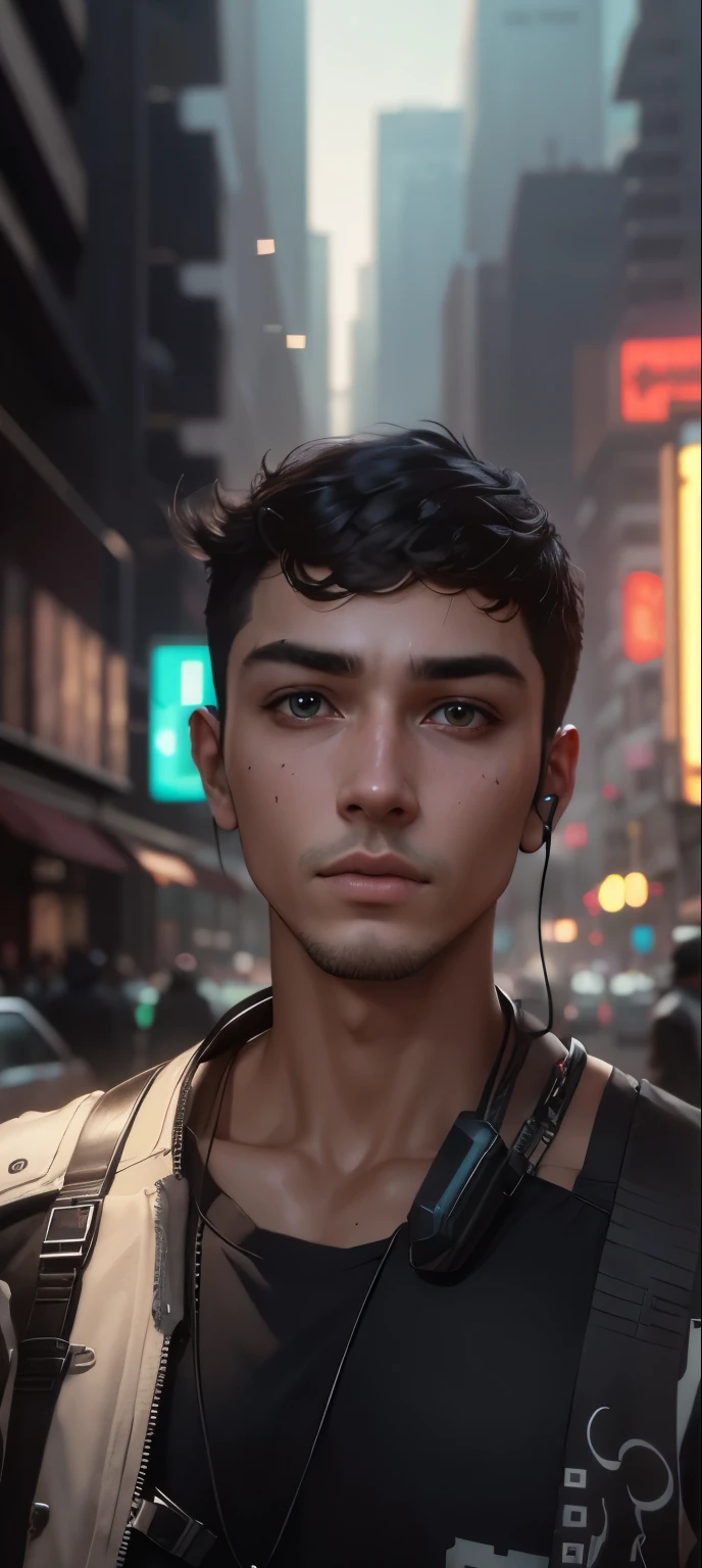 Change background cyberpunk handsome boy, realistic face,8k,ultra realistic