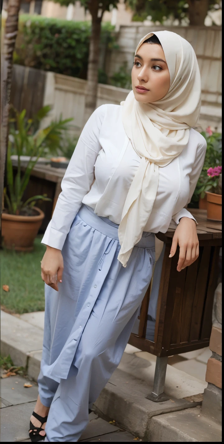  Hijab blue big breasts 