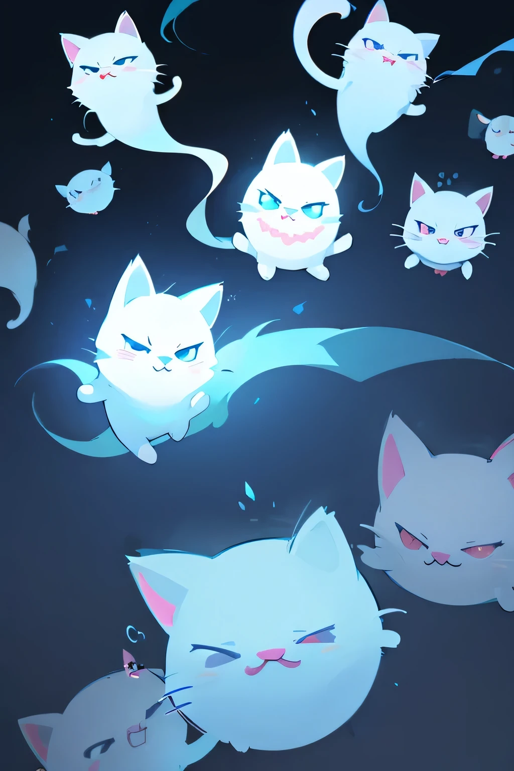 ghost kitten, 2D game style