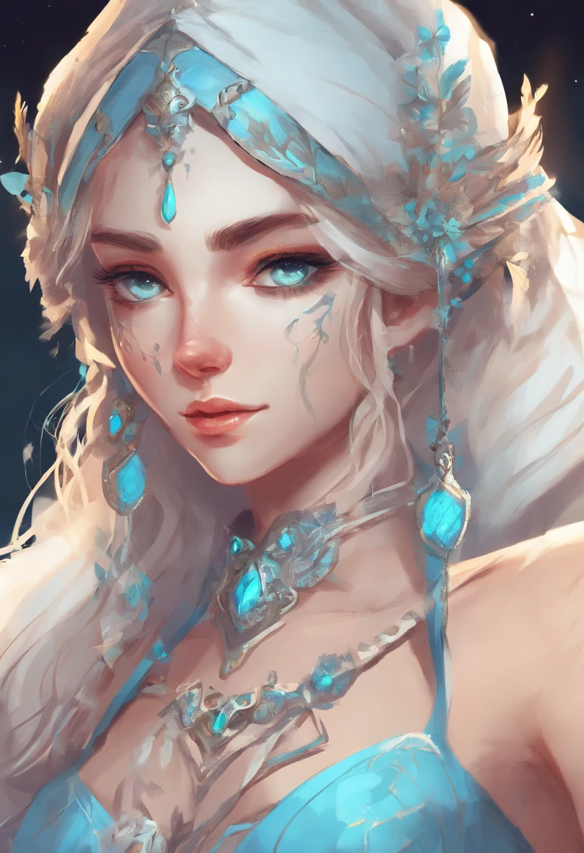The prompt for the game character design:
"A beautiful 18-year-old girl with delicate features and bright eyes, wearing a stunning light blue dress. She is an archer and has an official art aesthetic with high-definition details. The art style should capture the essence of game stickers."