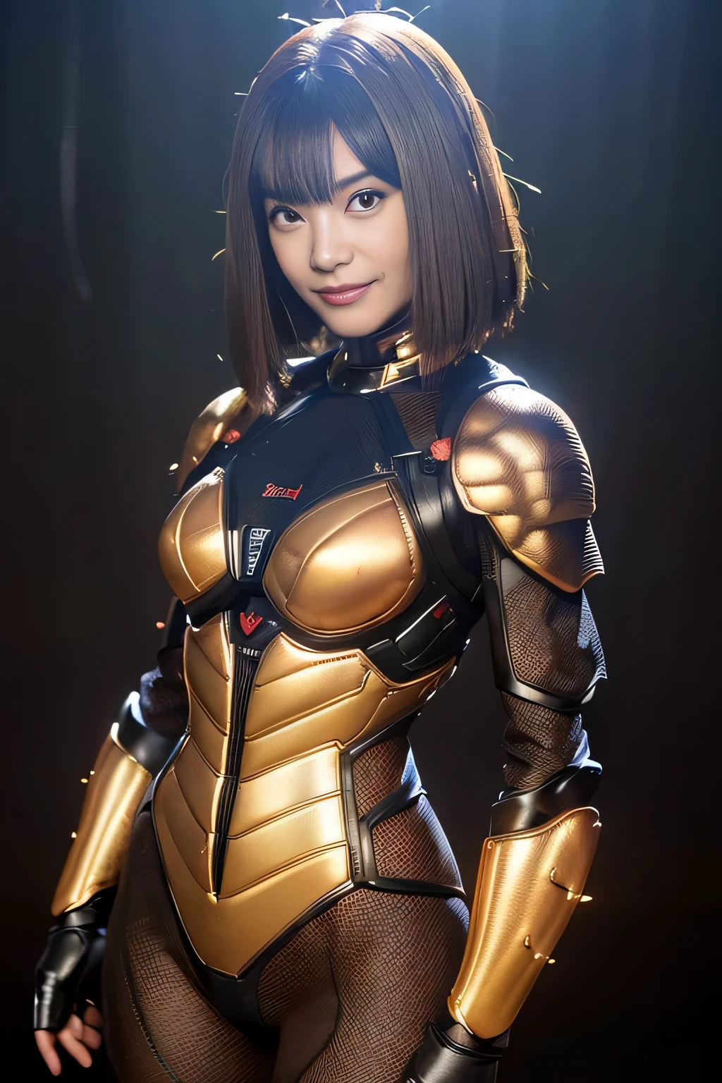(High resolution,masterpiece,highest quality,Very detailed CG, anime, official art:1.4), realistic, photograph, amazing detail, all complicated, luster and luster,great many layers, 8k wallpaper, 3D, sketch, cute, figure,( alone:1.4), perfect female proportions,villain's daughter, (Fusion of dark brown cockroach and lady:1.4), (brown cockroach form lady:1.2), (brown cockroach woman:1.2), (Fusion:1.2), (alone:1.4), (evil smile:1.2), muscular, abs, (Cockroach brown exoskeleton bio insect suit:1.4), (Cockroach brown exoskeleton bio insect armor:1.2), (brown transparent cockroach feathers:1.4), (brown cockroach antenna:1.3),
