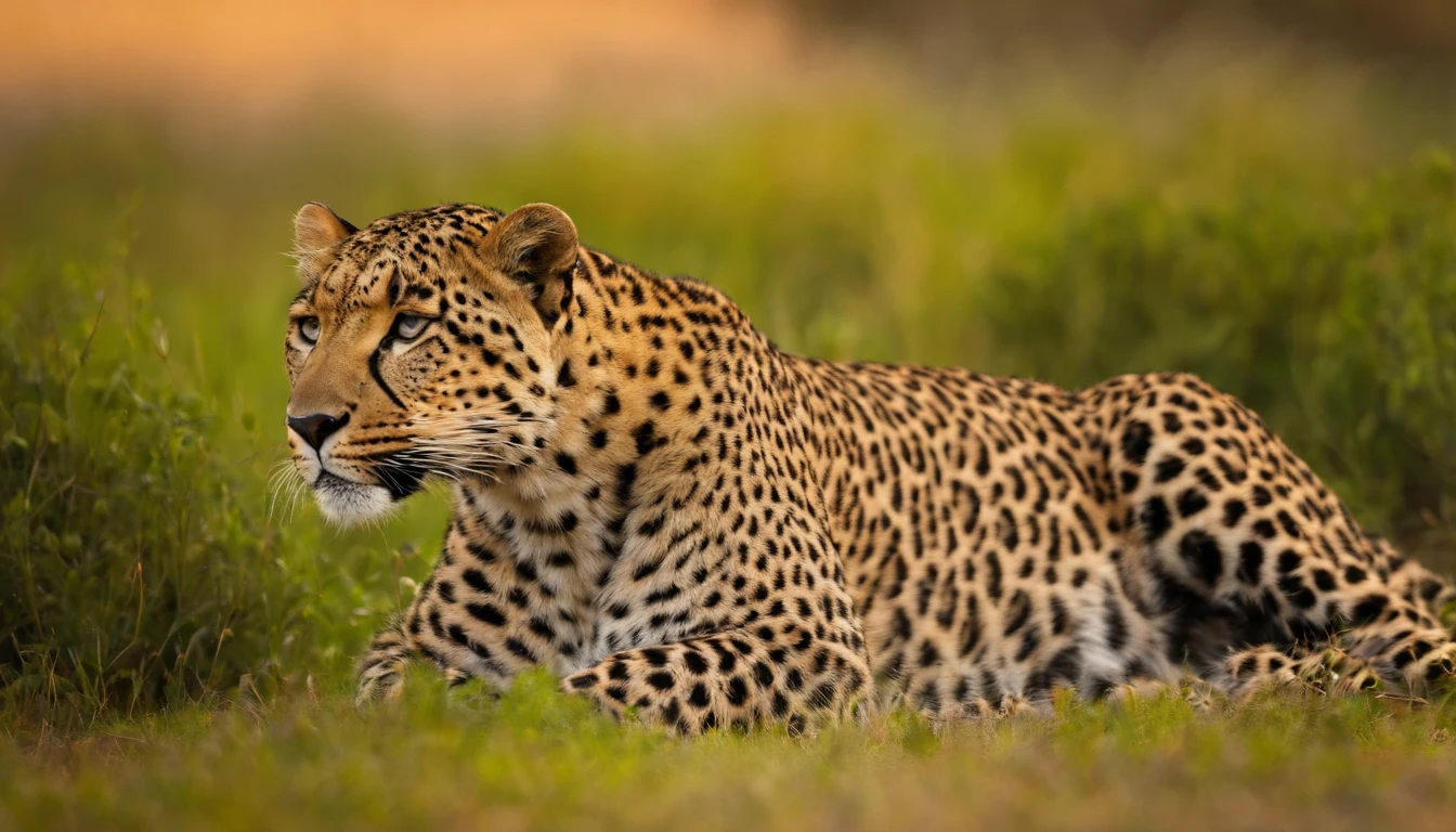 leopardo，correr
