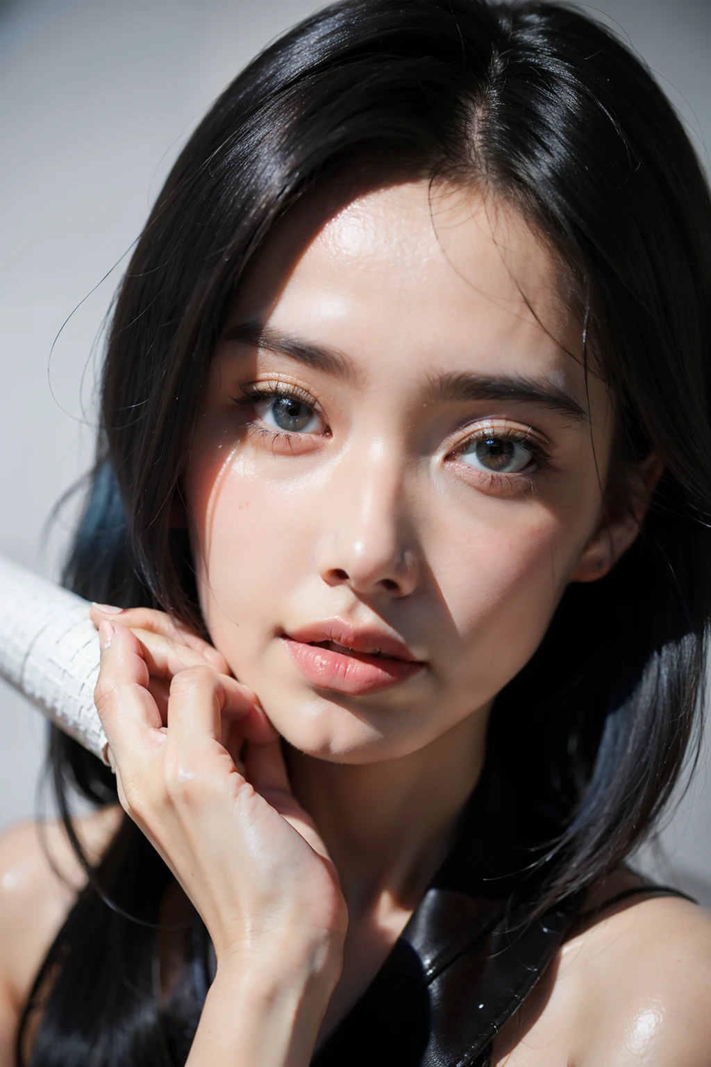 (Highest quality:1.4),(masterpiece:1.4),(Realistic:1.4),(超High resolution, RAW Photos:1.4),(High resolution, Ultra-detailed:1.2),Photo of an 18 year old girl,Happy,Ray Tracing,Detail Shadow,Shot with Fujifilm X-T4,85mm f1.2,Sharp focus,Surrounded by flowers,(masterpiece),((Very detailed)),(Highly detailed CG illustrations),(Expressionless),(Highest quality:1.2),(One girl:1.2),High-quality texture,Intricate details,Detailed Texture,High Quality Shadows,Realistic facial expression,Beautiful and delicate face down to the last detail,Beautiful and delicate eyes,Brown pupil,Perfectly balanced face,Depth of written boundary,perspective,20th Generation,Narrow Face,(Big eyes:1.4),blush,Glossy Lips,Perfect body,Lean Your Body,(Tight waist:1.3),Large Breasts,clear_image,(Shiny skin),Focus Only,(Brown Hair),(Striped Hair),Light source contrast,((Dreadlocks:1.5)),Unique,((Close-up of face:1.2)),(30 ear piercings),(White Silver Hair Color,Gray Hair:1.4),(black hair ornament,New York Yankees:1.2),((cigarette))((Black and white photography:1.6)),((Poolside at night:1.4))),(Lighting on face),,(((Completely naked))),(((nsfw)))