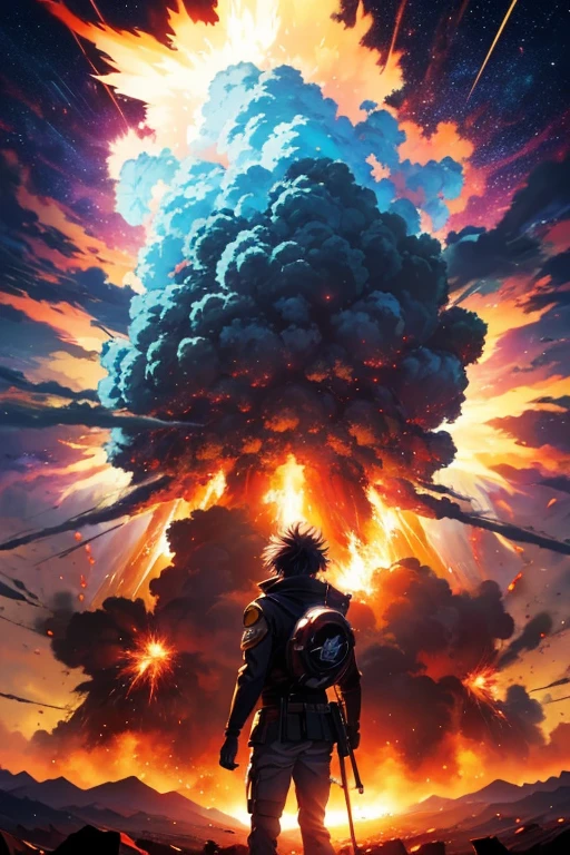 (best quality,4k,8k,highres,masterpiece:1.2), (anime,animation:1.1), (smoke,smoke from clouds:1.1), (bullet visual effect,bullet effect:1.1), (2012 anime screenshot:1.1), (anime visual effect:1.1), (explosion from Akira,explosion:1.1), (spore cloud,spore cloud emission:1.1), (glowing spores flying:1.1), (anime movie screenshot:1.1), (Kurou anime screenshot:1.1), (anime clouds:1.1), (atmospheric anime:1.1), (anime movie screenshot:1.1), (gigantic explosion,explosion:1.1), (anime screenshot:1.1)
