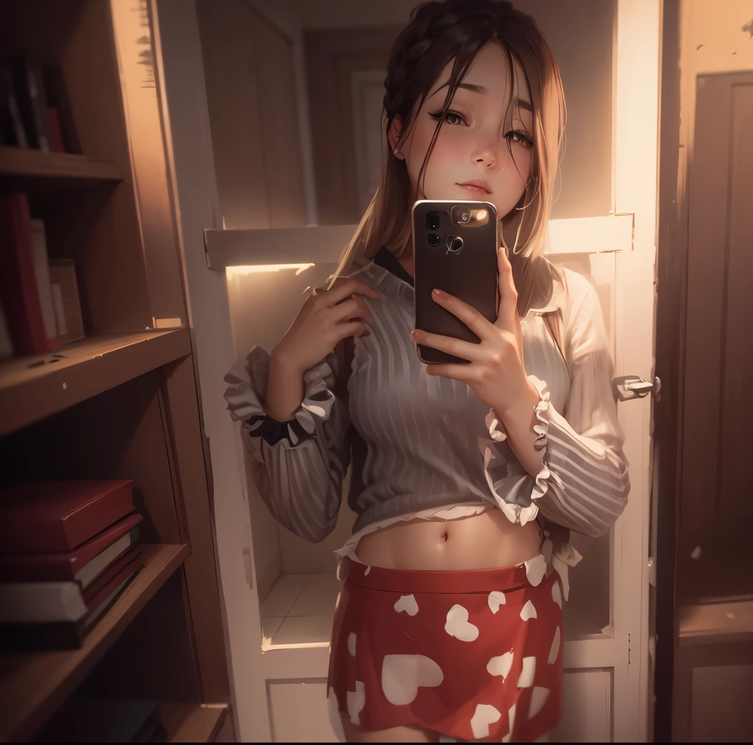 Change background in cute girl