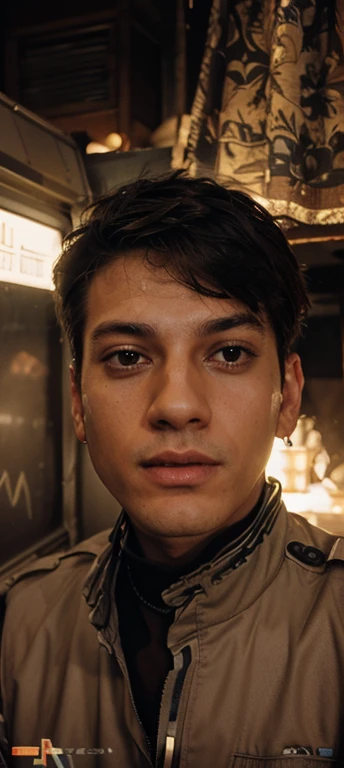 Change background cyberpunk handsome boy, realistic face, 8k, ultra realistic